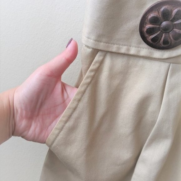 MILLY Tan Khaki Sleeveless Mini Jumper Dress Sz. 6 - Picture 4 of 7
